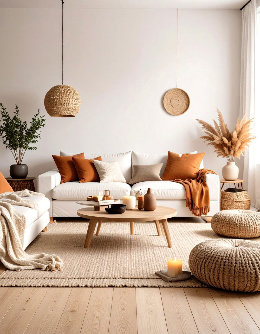 Scandinavian Hygge Twist - 20 Dulux Egyptian Cotton Living Room Ideas