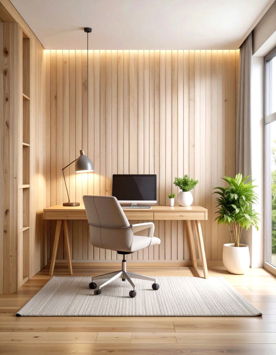 Scandinavian Hygge Wood Home Office Background - 20 Home Office Background Ideas