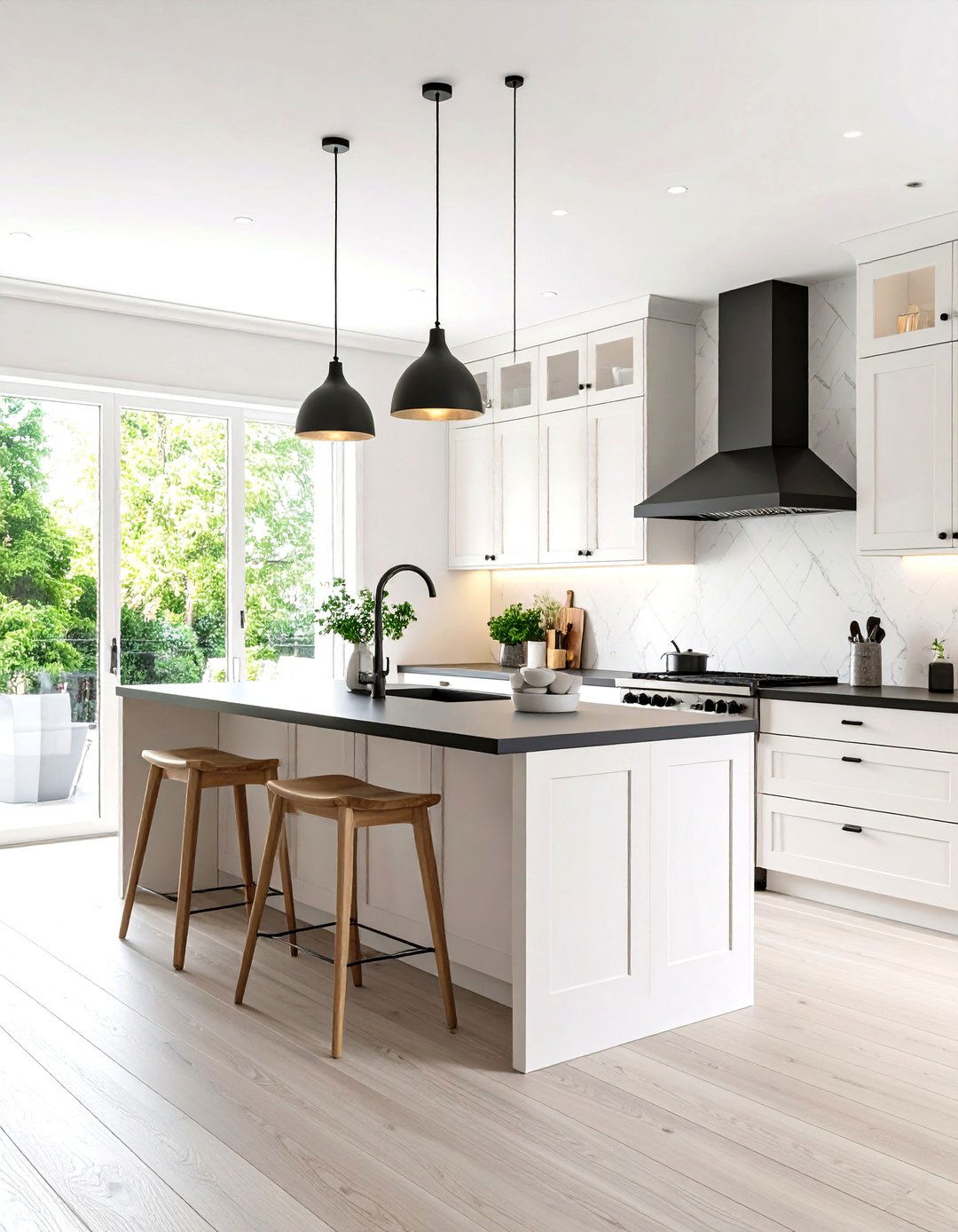 Scandinavian Inspired Gray Cabinets and Black Countertops Kitchen - 20 Kitchen With Gray Cabinets And Black Countertops Ideas