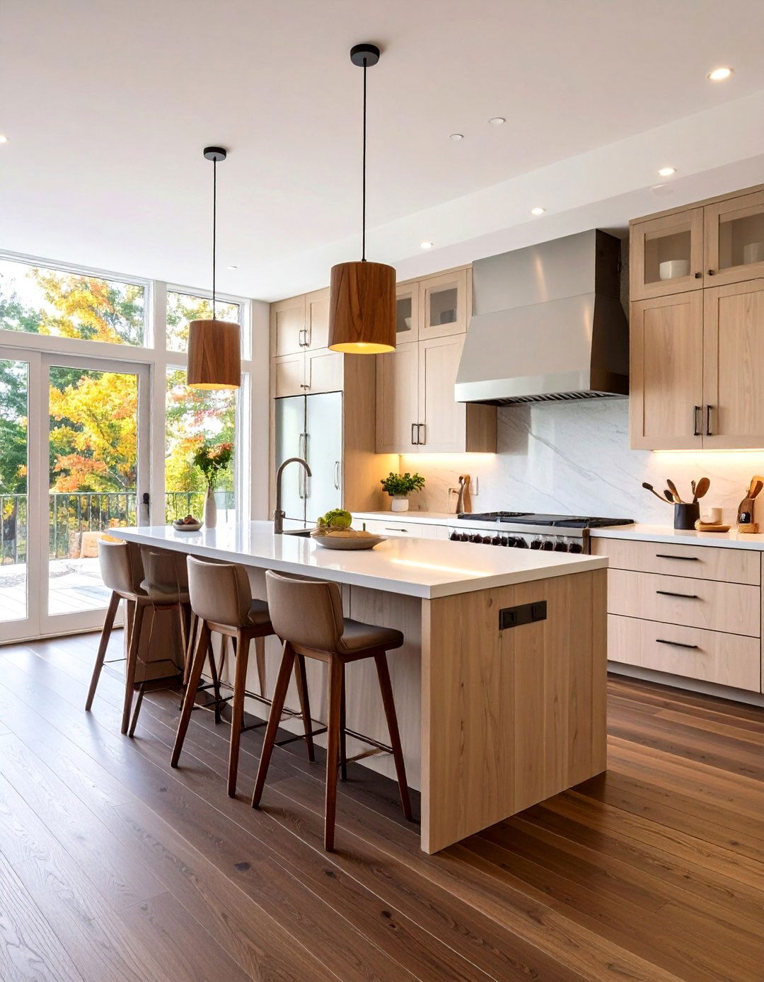 Scandinavian Inspired Kitchen With Dark Wood Floors and Light Contrasts - 20 Kitchen With Dark Wood Floors