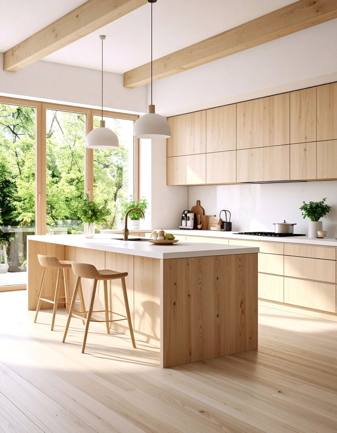 Scandinavian Inspired Parallel Modular Kitchen Design with Natural Elements - 20 Parallel Modular Kitchen Design Ideas