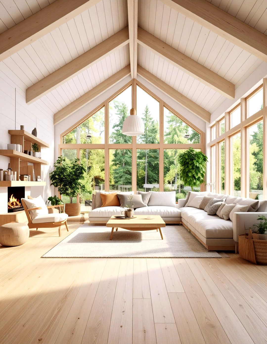 Scandinavian Inspired Pole Barn Interior - 20 Pole Barn Interior Ideas