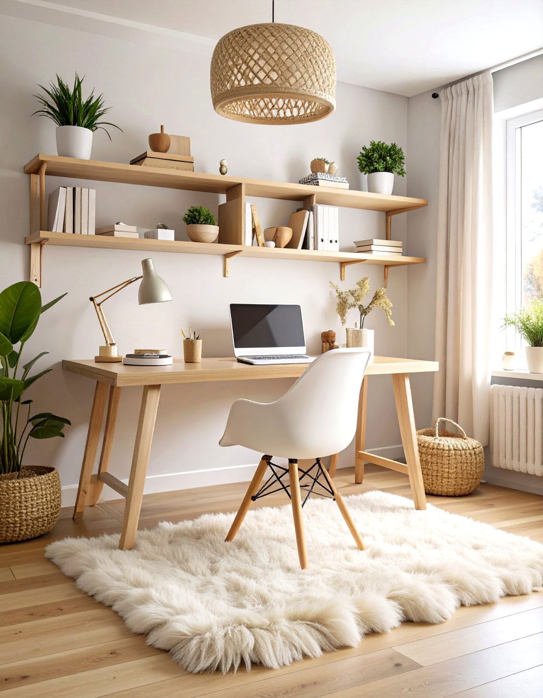 Scandinavian Inspired Workspace - 20 Study Room Ideas