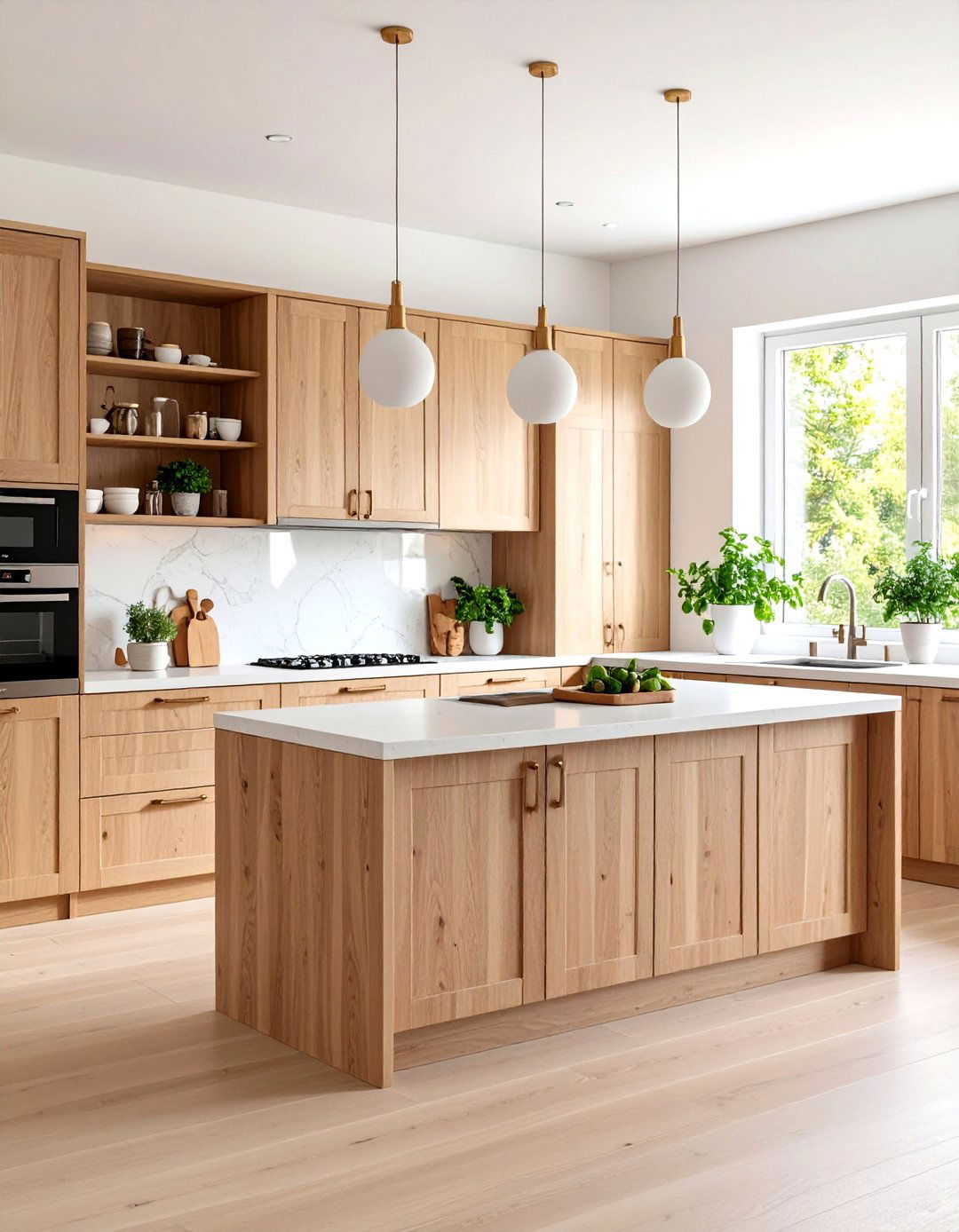 Scandinavian Light Brown Kitchen - 20 Brown Kitchen Ideas
