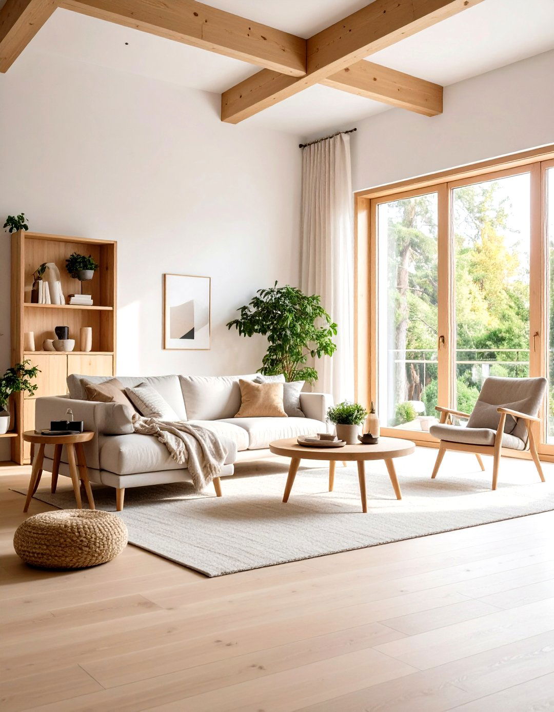 Scandinavian Light Wood Window Trim - 20 Window Trim Ideas