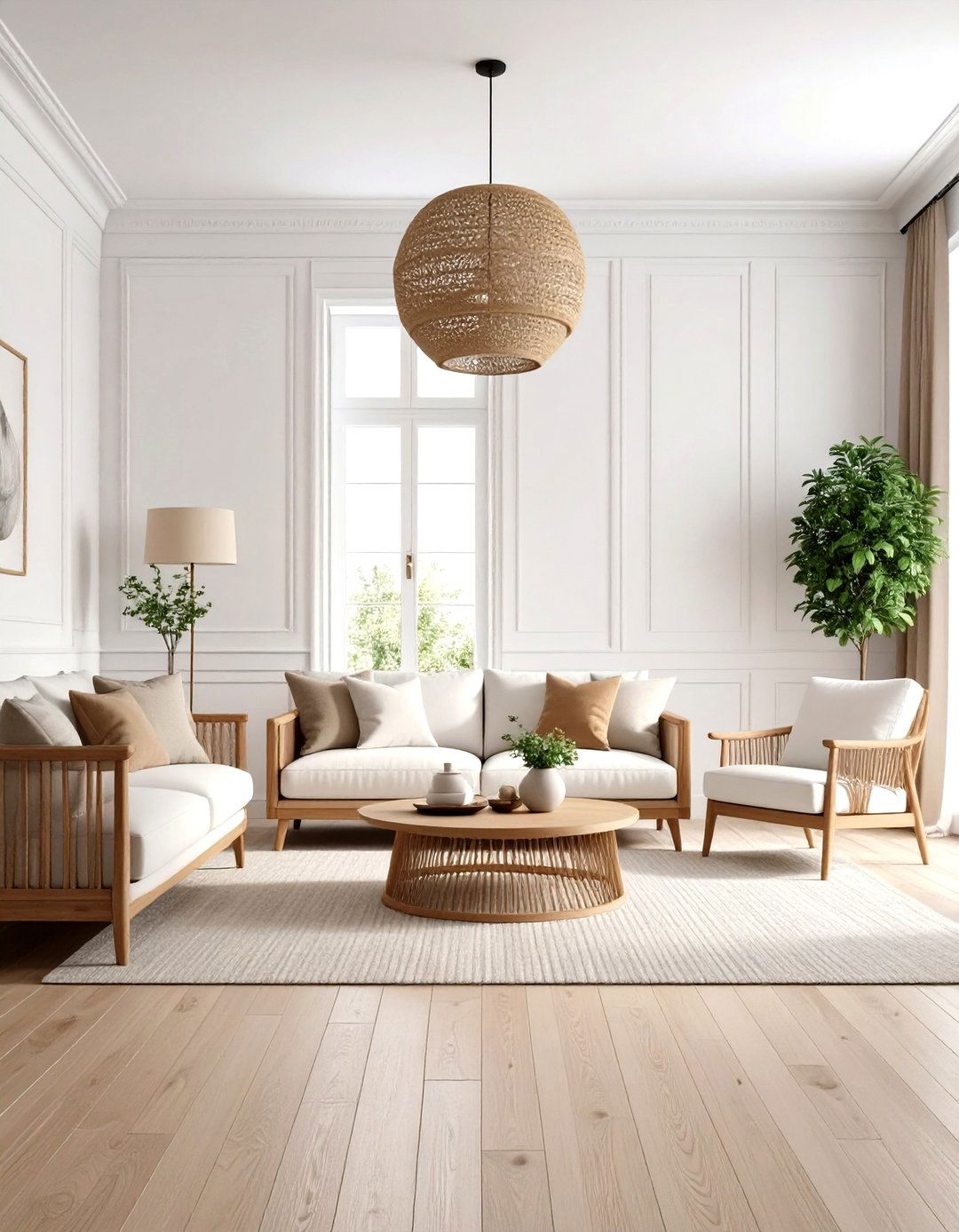Scandinavian Living Room Wainscoting Minimalism - 20 Living Room Wainscoting Ideas