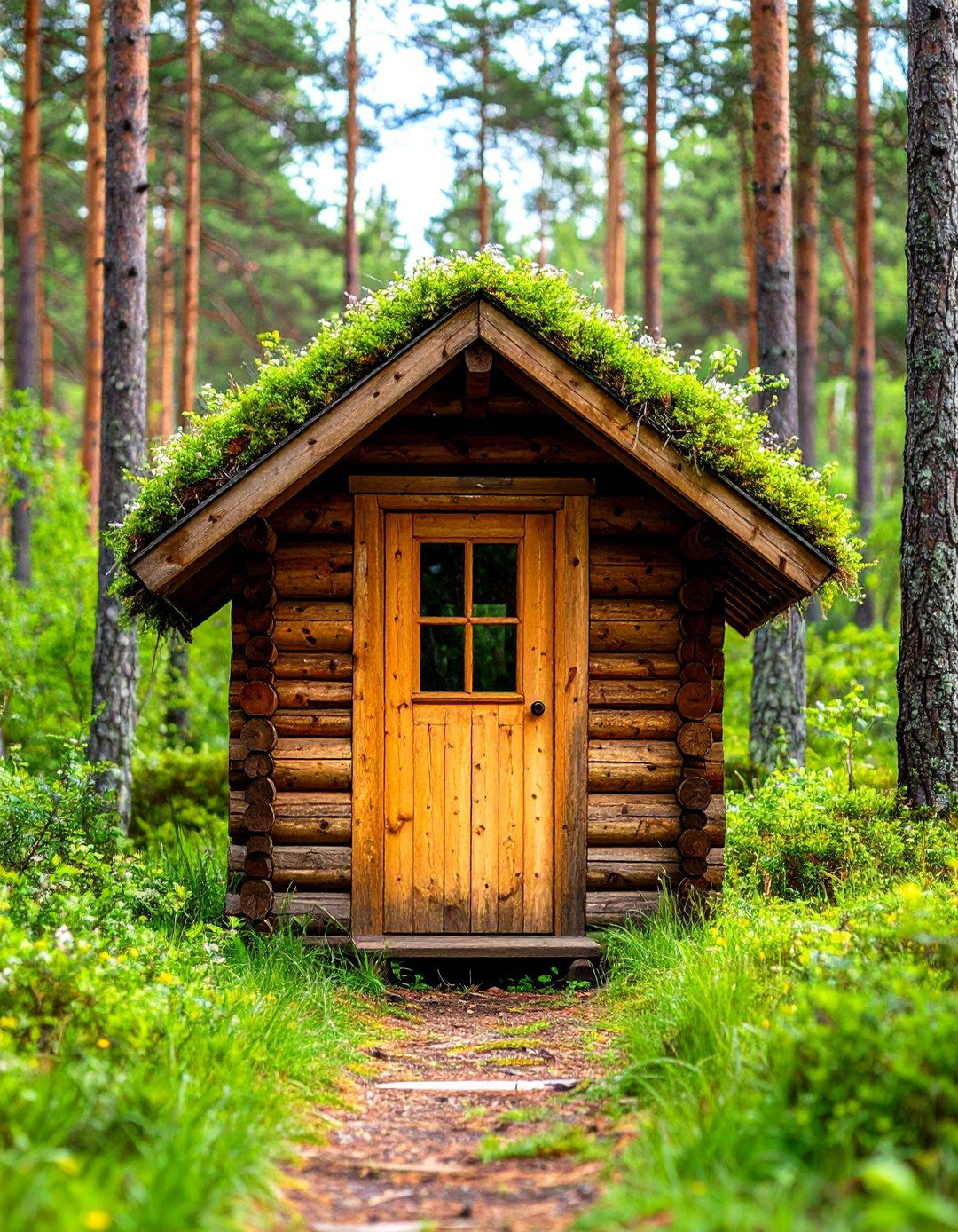 Scandinavian Log Cabin Outhouse Design - 20 Outhouse Design Ideas