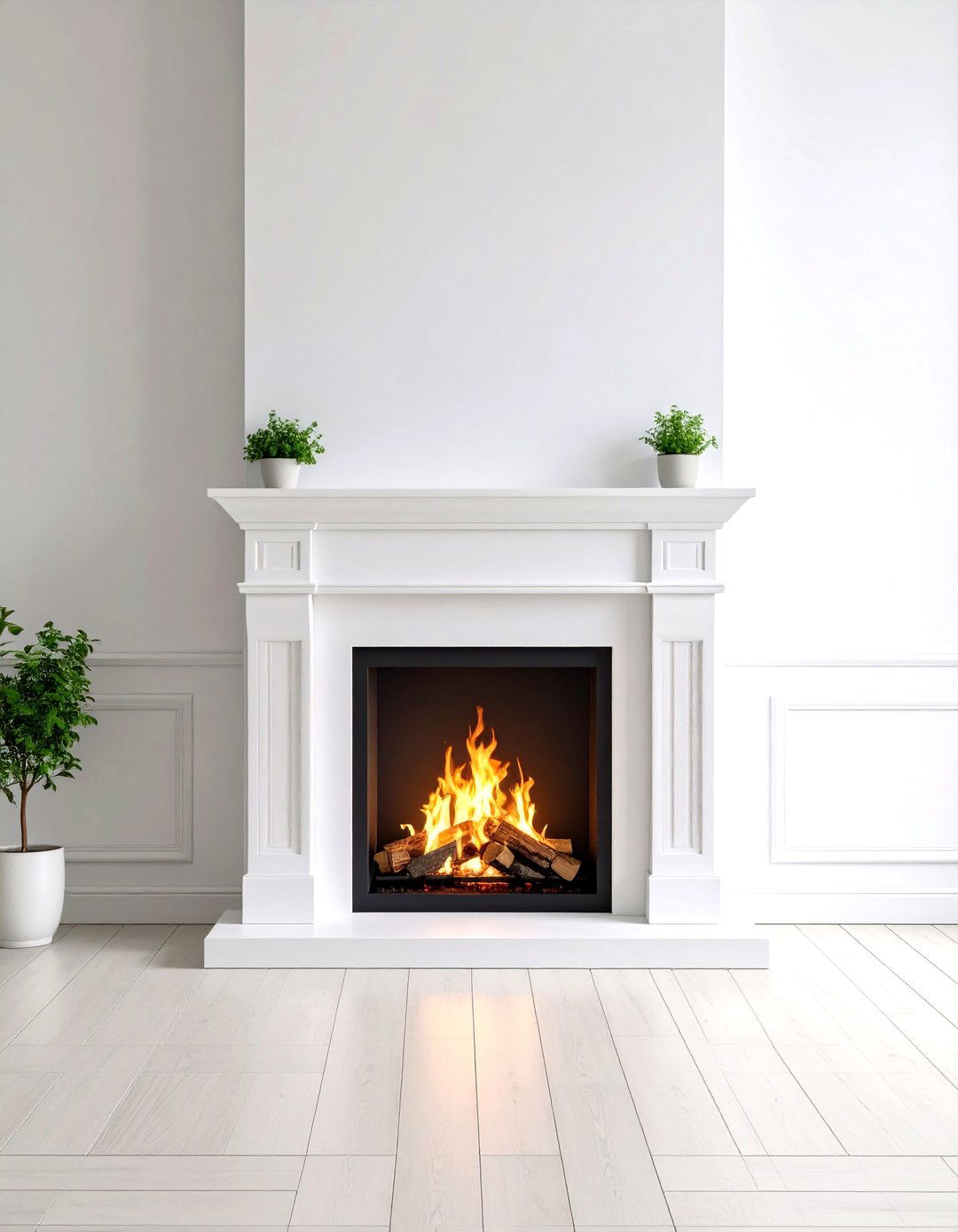 Scandinavian Minimalist Fireplace - 20 Sunroom With Fireplace Ideas