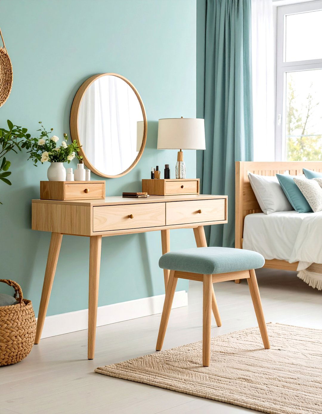 Scandinavian Minimalist Makeup Vanity with Nordic Simplicity - 20 Makeup Vanity Ideas