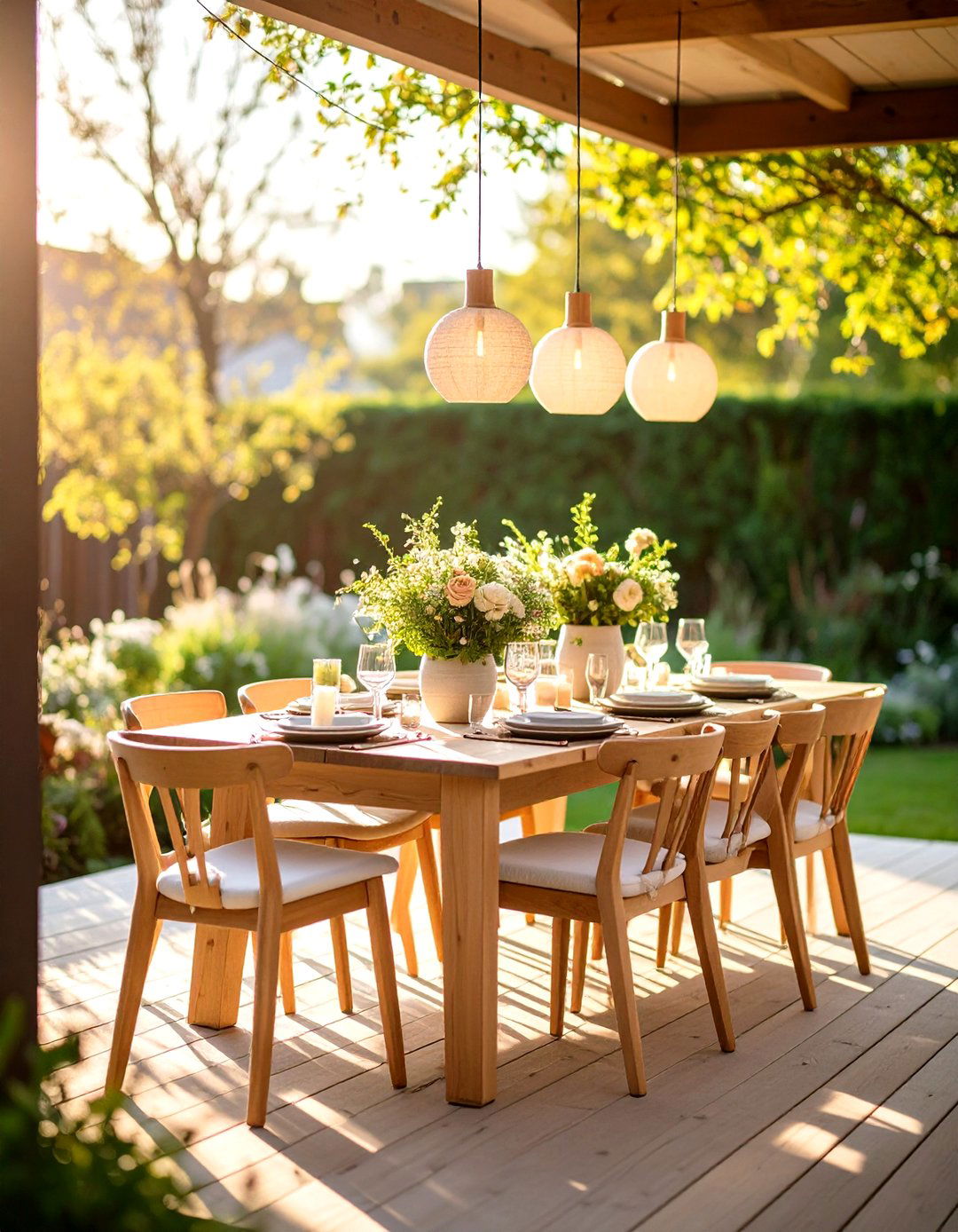 Scandinavian Minimalist Outdoor Dining Area - 20 Outdoor Dining Area Ideas