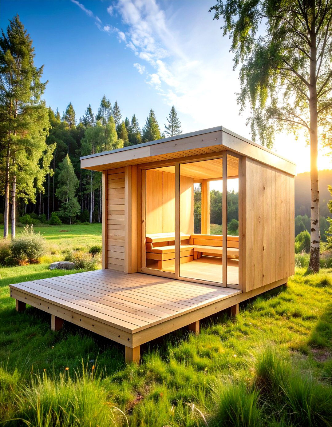 Scandinavian Minimalist Outdoor Sauna - 20 Outdoor Sauna Ideas
