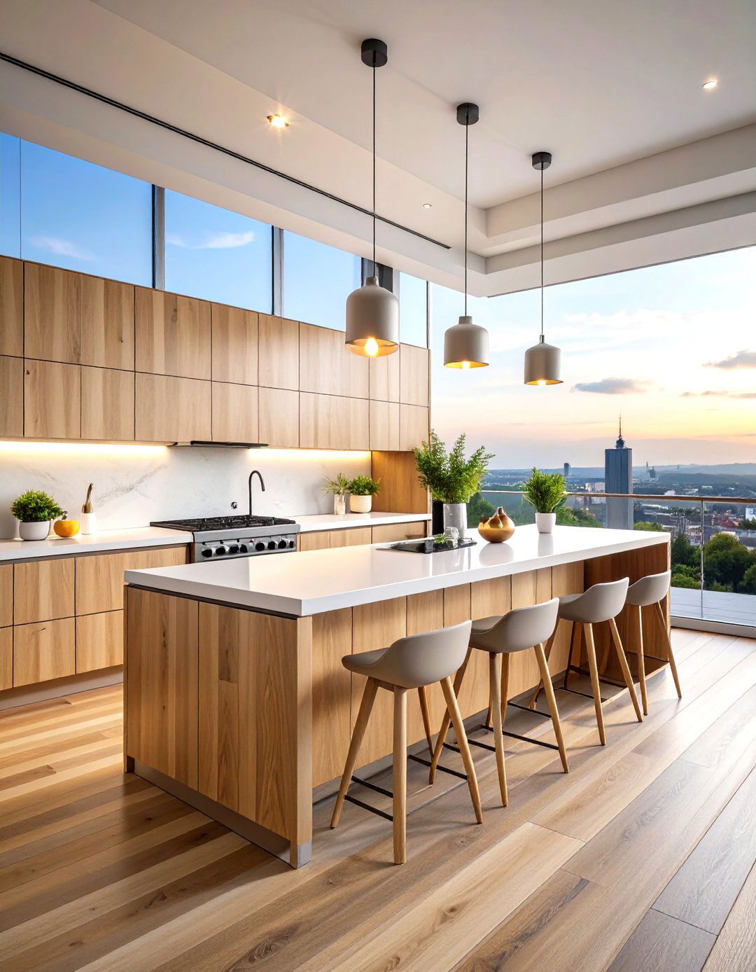 Scandinavian Minimalist Rooftop Kitchen - 20 Rooftop Kitchen Ideas