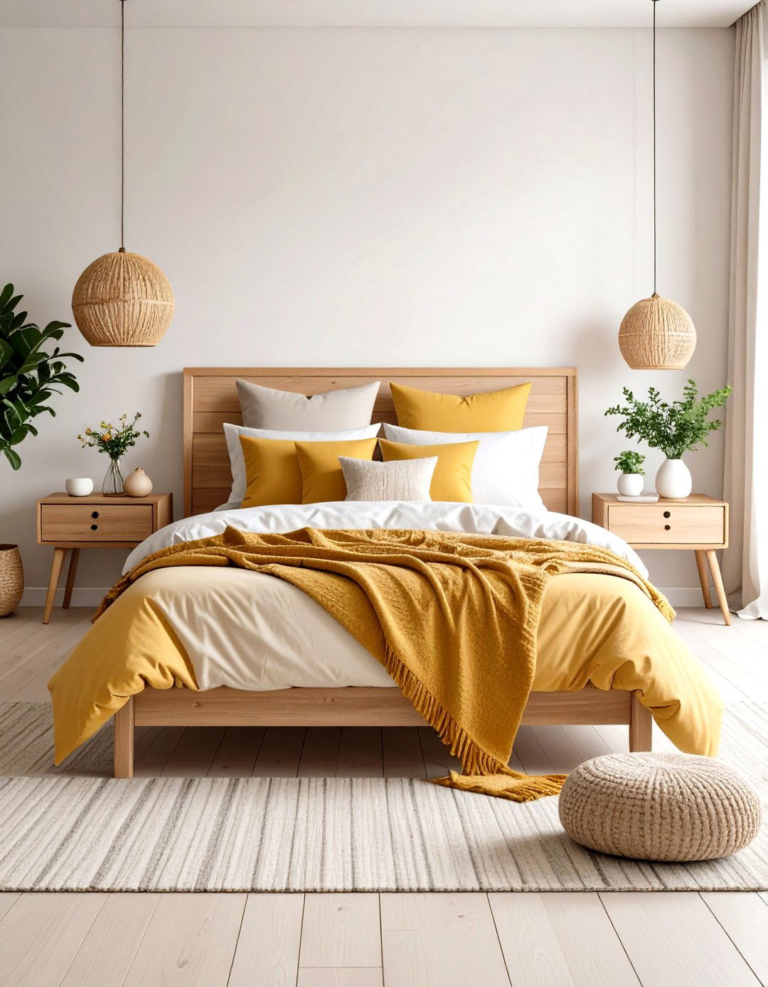 Scandinavian Oak Bed Design with Minimalist Framework - 20 Unique Bed Design Ideas