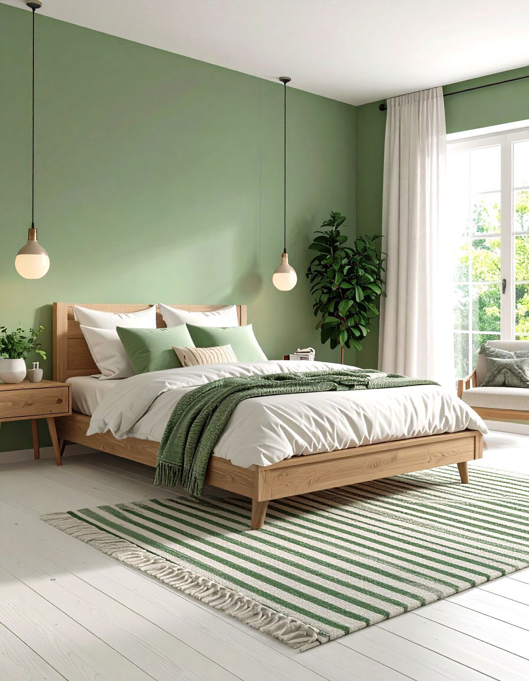 Scandinavian Pastel Green Bedroom Maximizing Small Spaces - 20 Green Bedroom Ideas