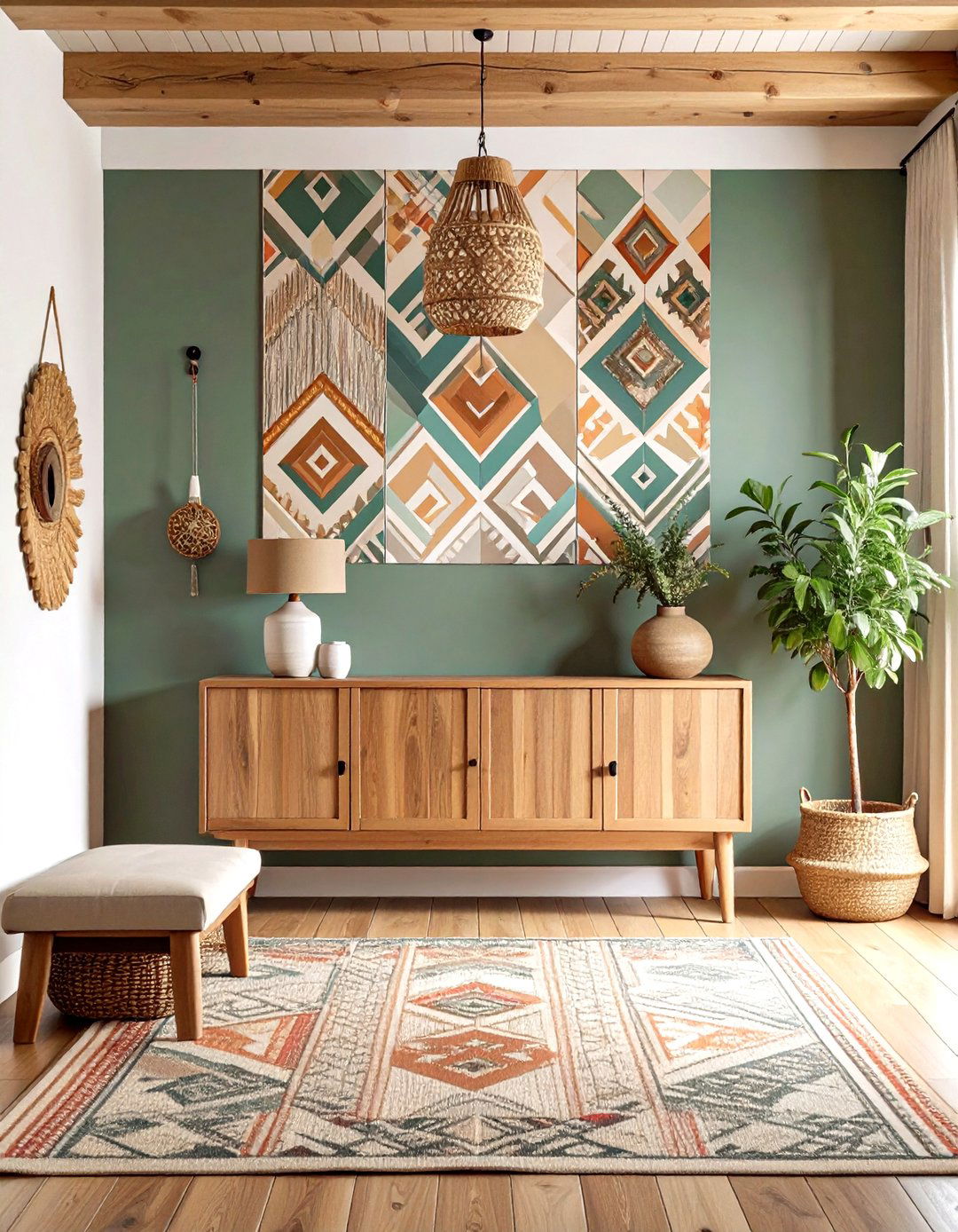 Scandinavian Patterned Wallpaper - 20 Scandinavian Entryway Ideas