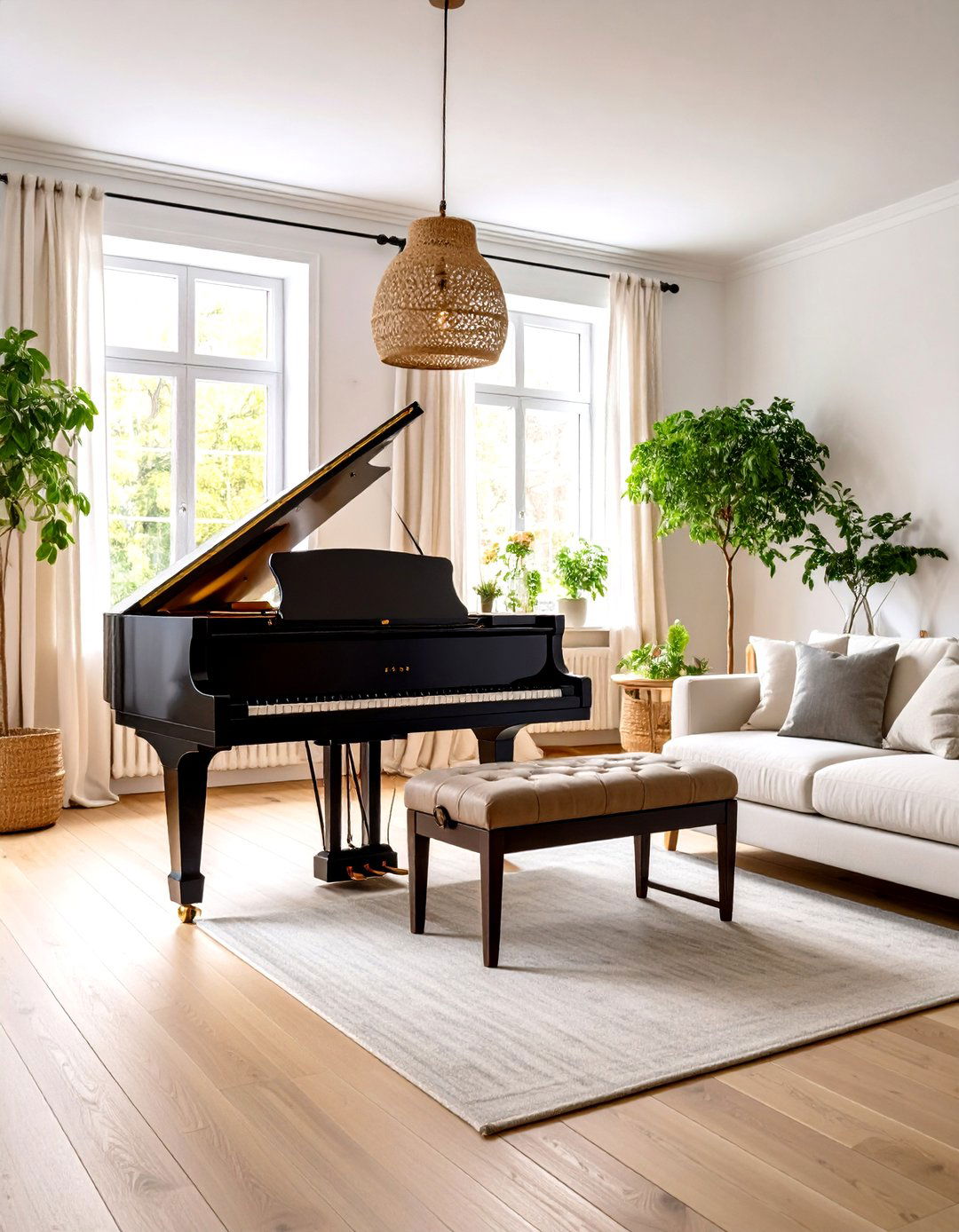 Scandinavian Piano Room - 20 Piano Room Ideas