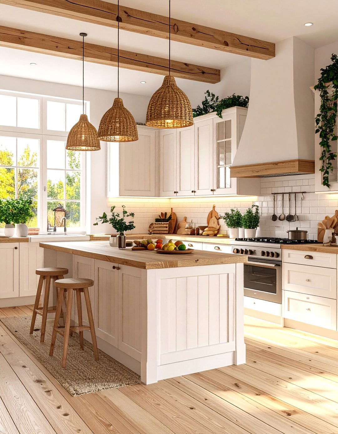 Scandinavian Rustic Kitchen with Light Woods and Minimalist Touches - 20 Rustic Kitchen Ideas