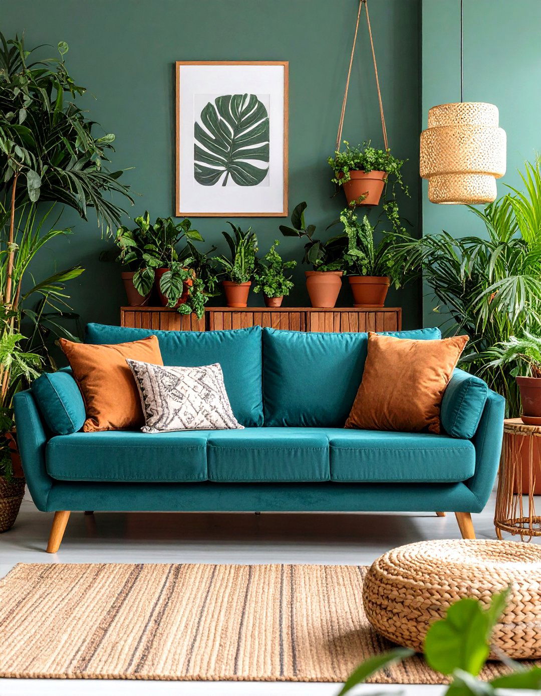 Scandinavian Simplicity - 20 Teal Couch Living Room Ideas