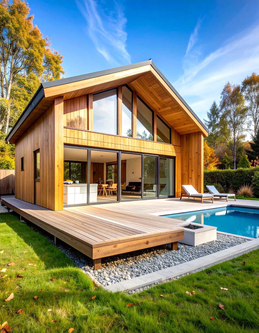 Scandinavian Spa Pool House With Outdoor Kitchen - 20 Pool House With Outdoor Kitchen Ideas