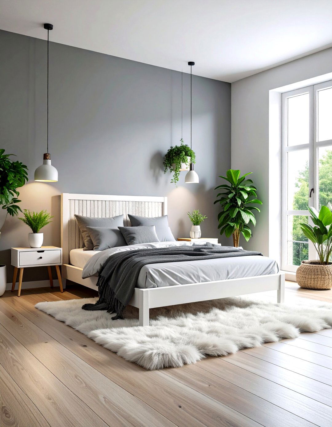 Scandinavian Style Grey and White Bedroom for Minimalist Calm - 20 Grey and White Bedroom Ideas