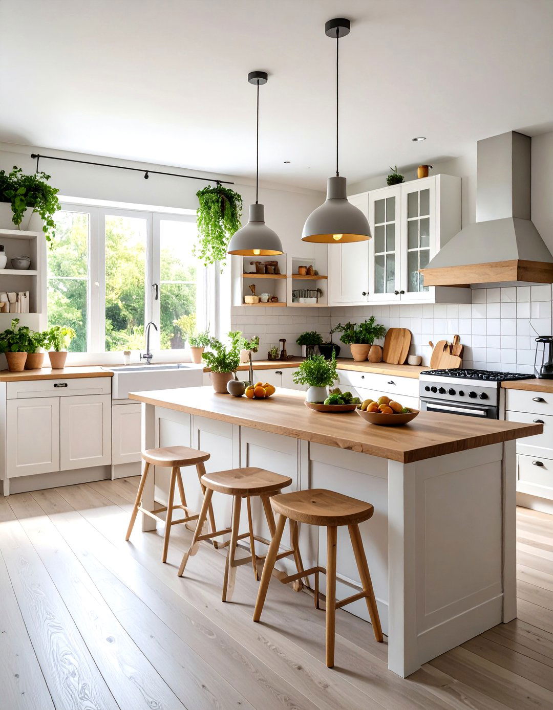 Scandinavian Style Kitchens With Grey Floors - 20 Kitchens With Grey Floors