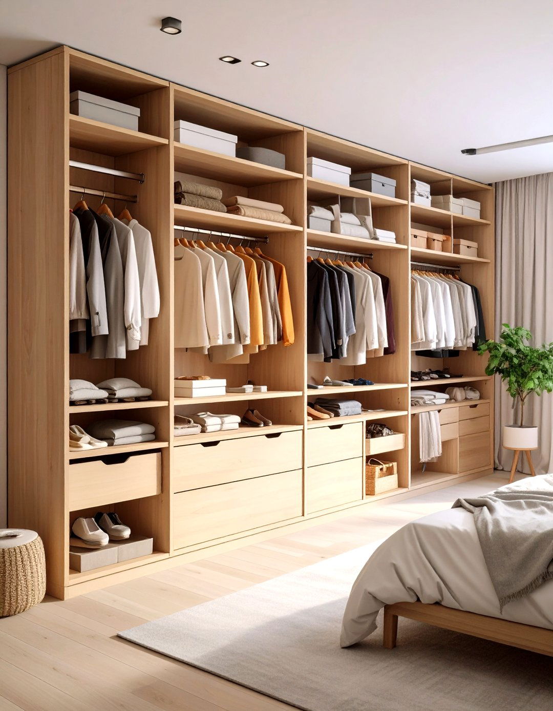 Scandinavian Style Open Closet - 20 Open Closet Ideas