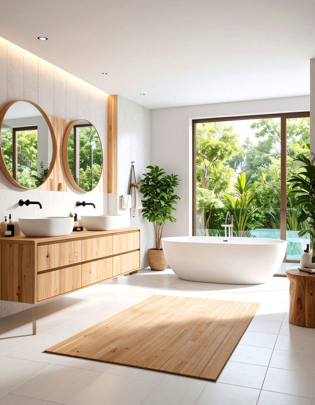 Scandinavian Style Pool Bathroom - 20 Pool Bathroom Ideas