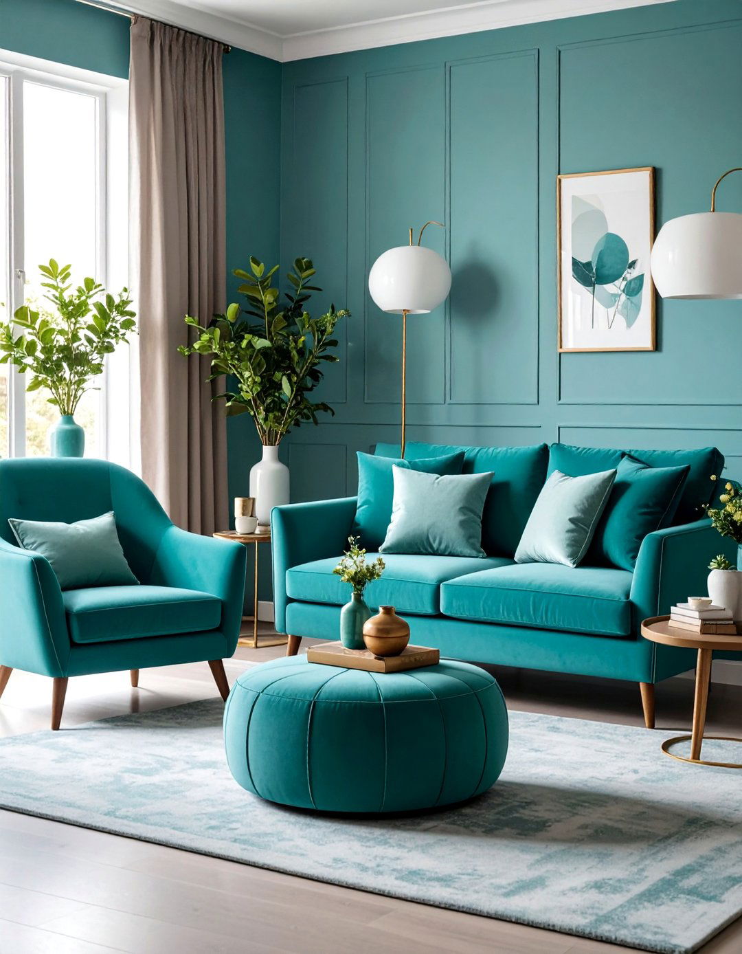 Scandinavian Teal Minimalism - 20 Teal Living Room Ideas