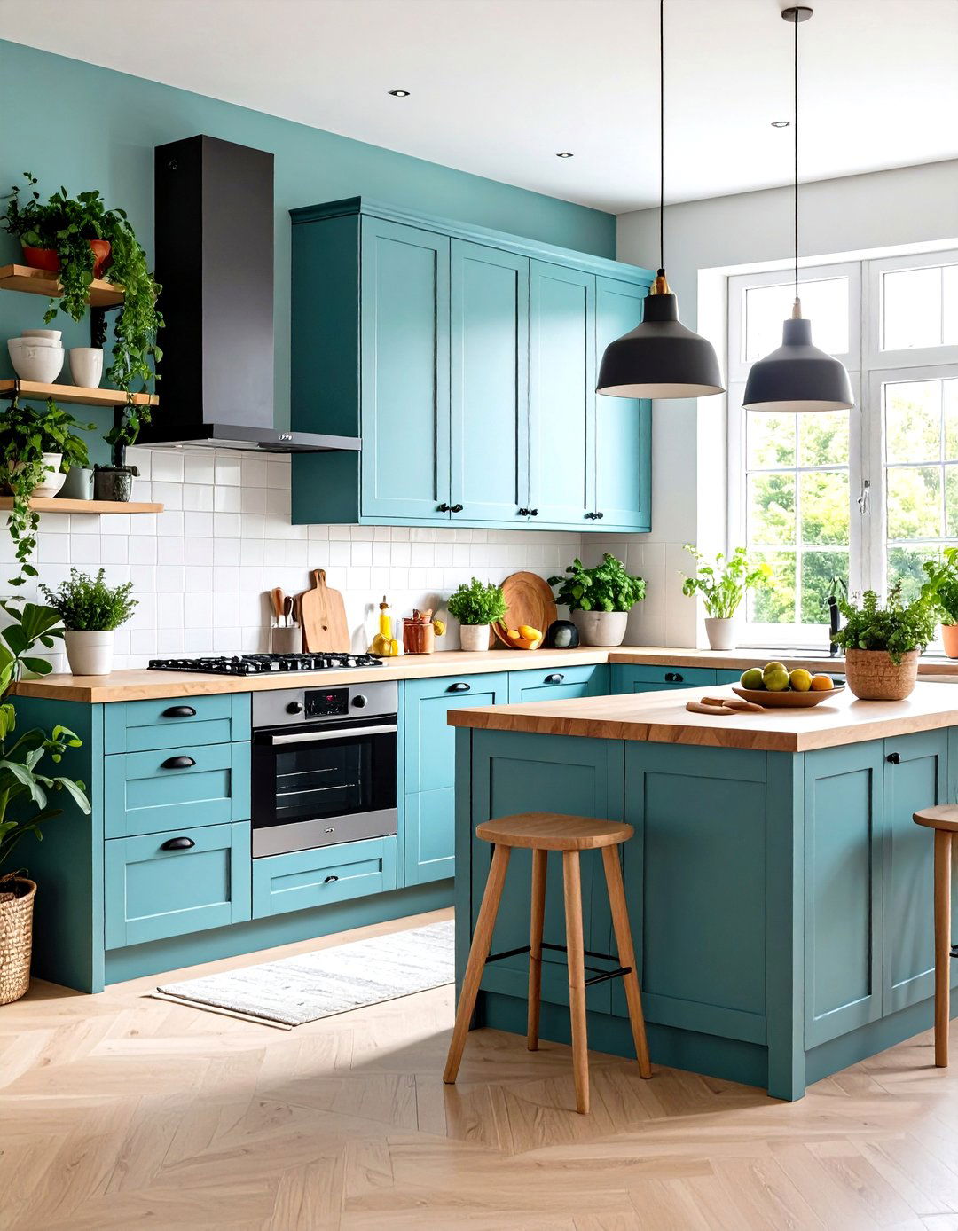 Scandinavian White Kitchen Cabinets with Simple Black Hardware - 20 White Kitchen Cabinets With Black Hardware