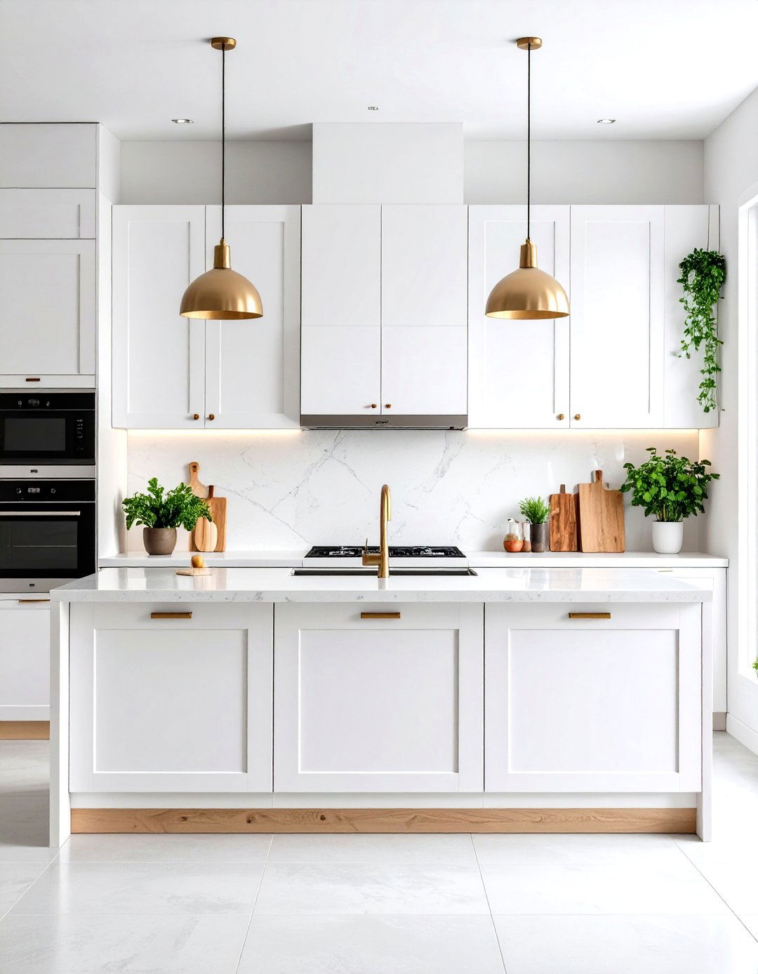 Scandinavian White Microcement Kitchen - 20 Microcement Kitchen Ideas