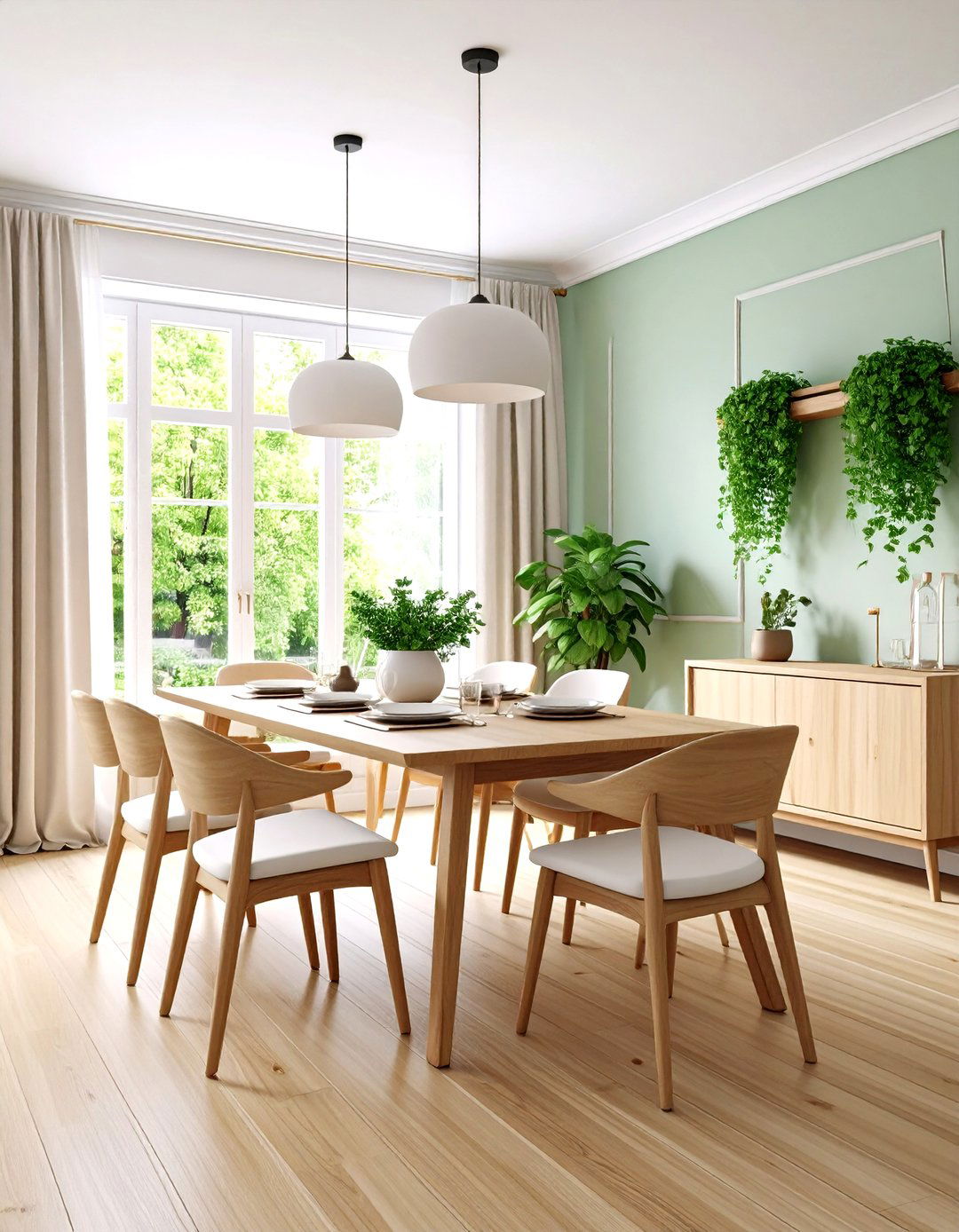 Scandinavian White Wainscoting Simplicity - 20 Dining Room Wainscoting Ideas