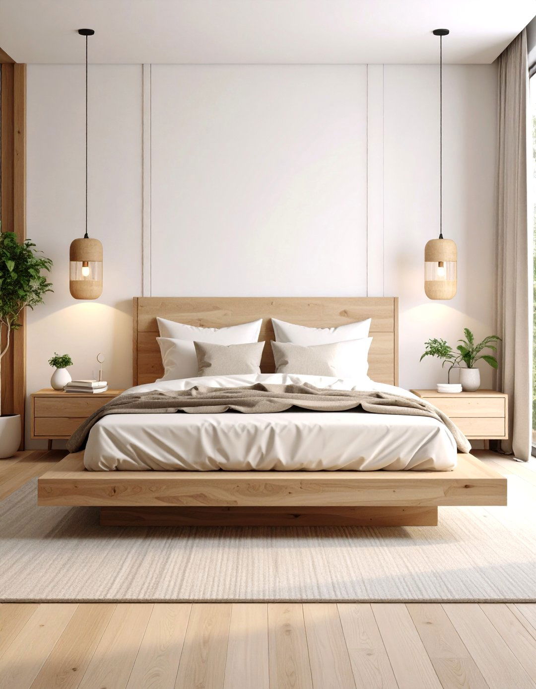 Scandinavian White and Cream Bedroom Minimalism - 20 White and Cream Bedroom Ideas