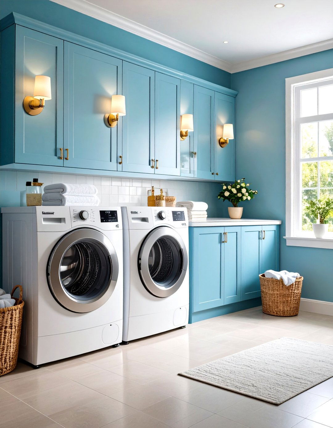 Sconce Heavy Laundry Room Lighting for Intimate Ambiance - 20 Laundry Room Lighting Ideas