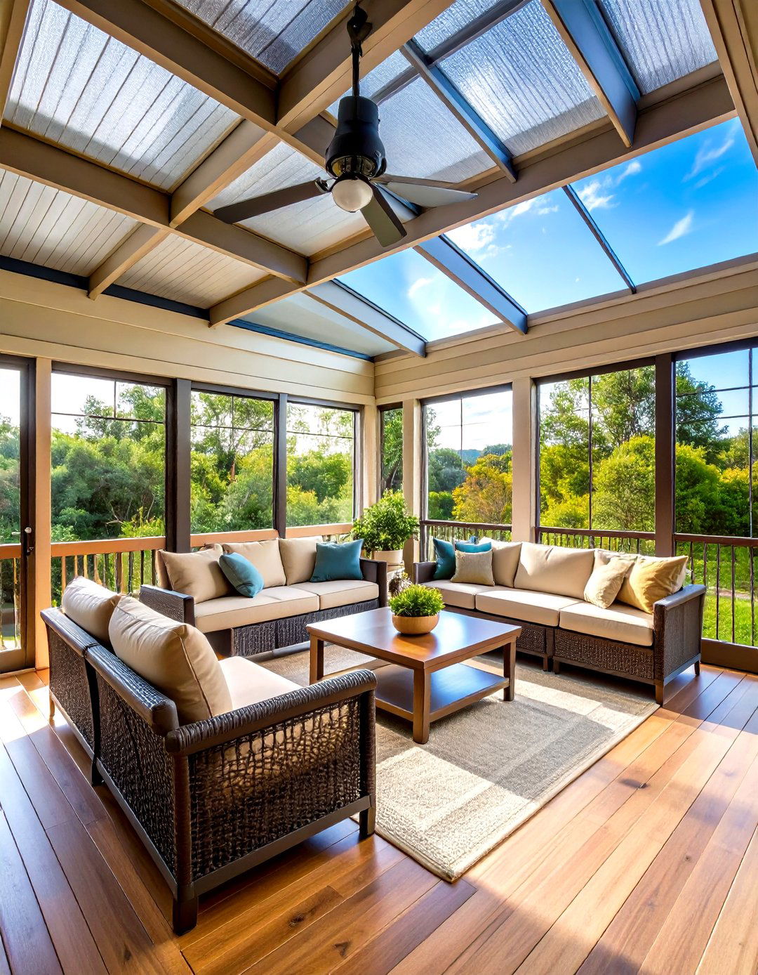 Screened In Mobile Home Porch Retreat - 20 Mobile Home Porch Ideas