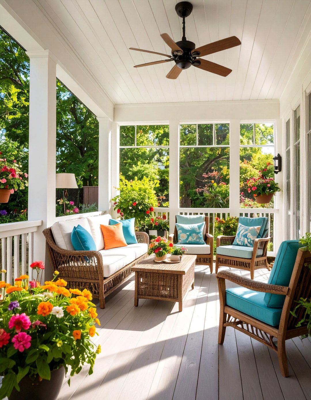 Screened Porch Outdoor Living Room - 20 Outdoor Living Room Ideas