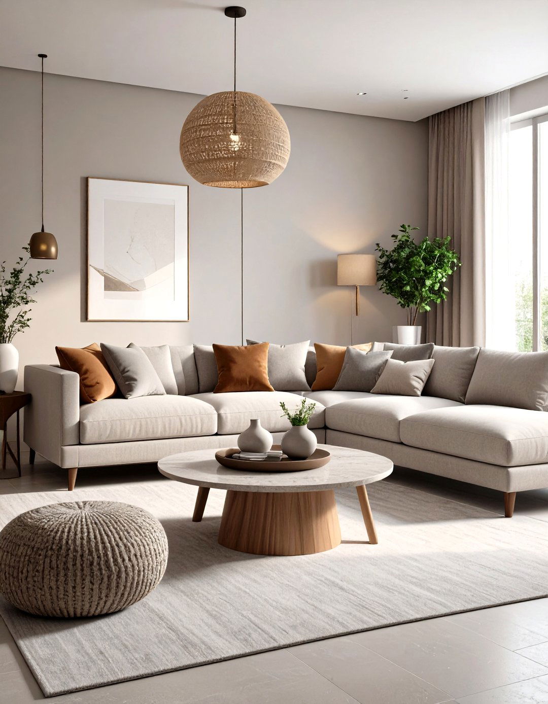Sculpt a Minimalist Statement - 20 Greige Living Room Ideas
