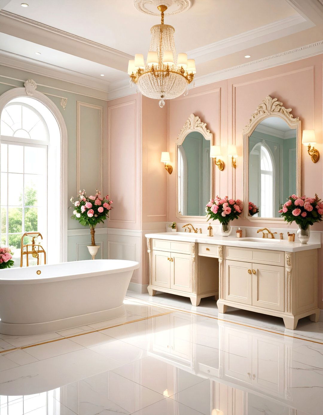 Sculpted Plaster Wainscoting for Luxe Appeal - 20 Powder Room Wainscoting Ideas