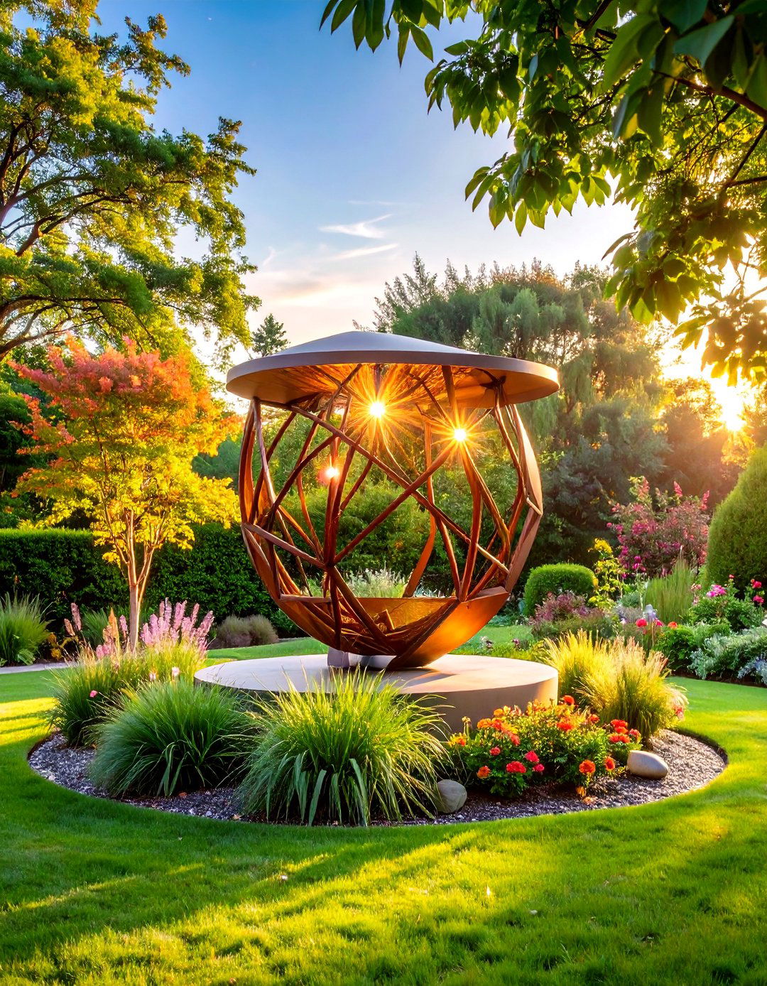 Sculptural Art Garden Centerpiece - 20 Garden Centerpiece Ideas