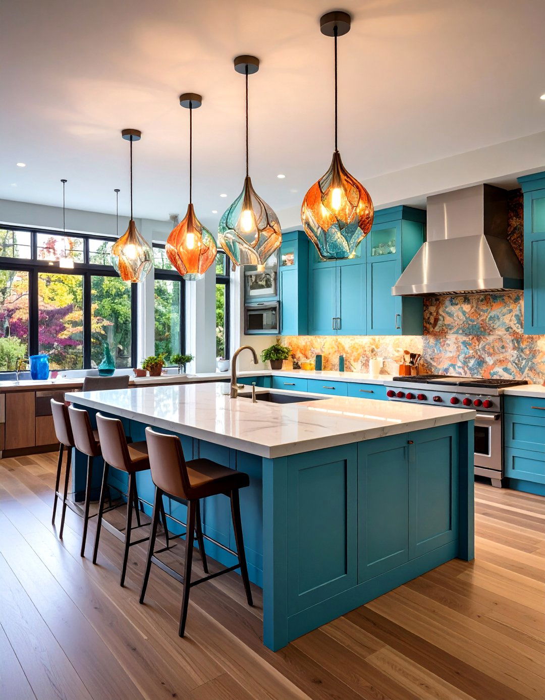 Sculptural Art Kitchen Island Lighting as Functional Artwork - 20 Kitchen Island Lighting Ideas