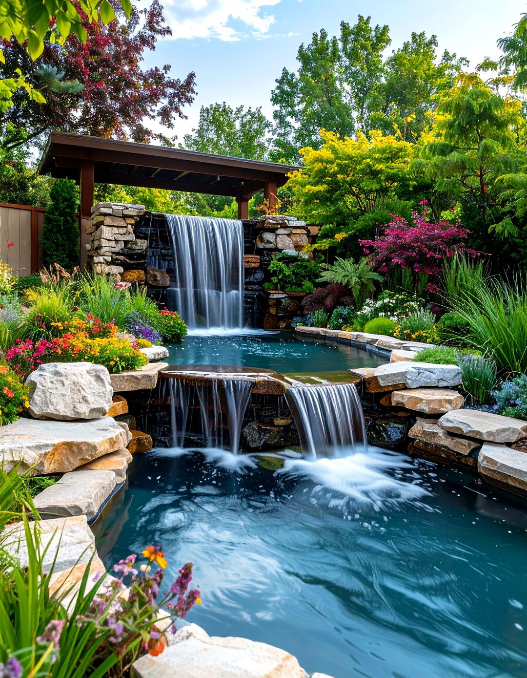 Sculptural Art Pondless Waterfall - 20 Pondless Waterfall Ideas