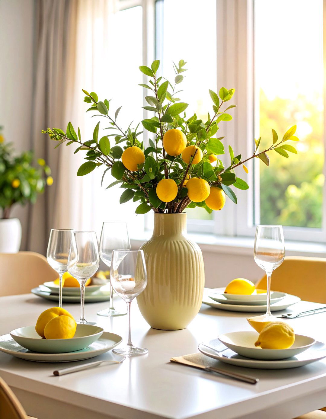 Sculptural Branch in a Minimalist Vase - 20 Dining Table Centerpiece Ideas