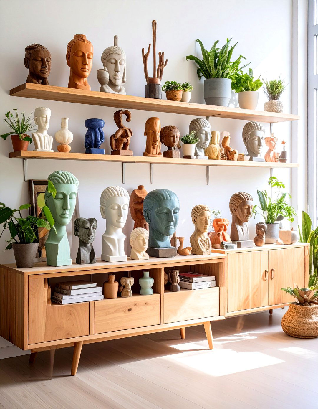 Sculptural Decor Elevating Eclectic Interior Lines - 20 Eclectic Interior Design Ideas