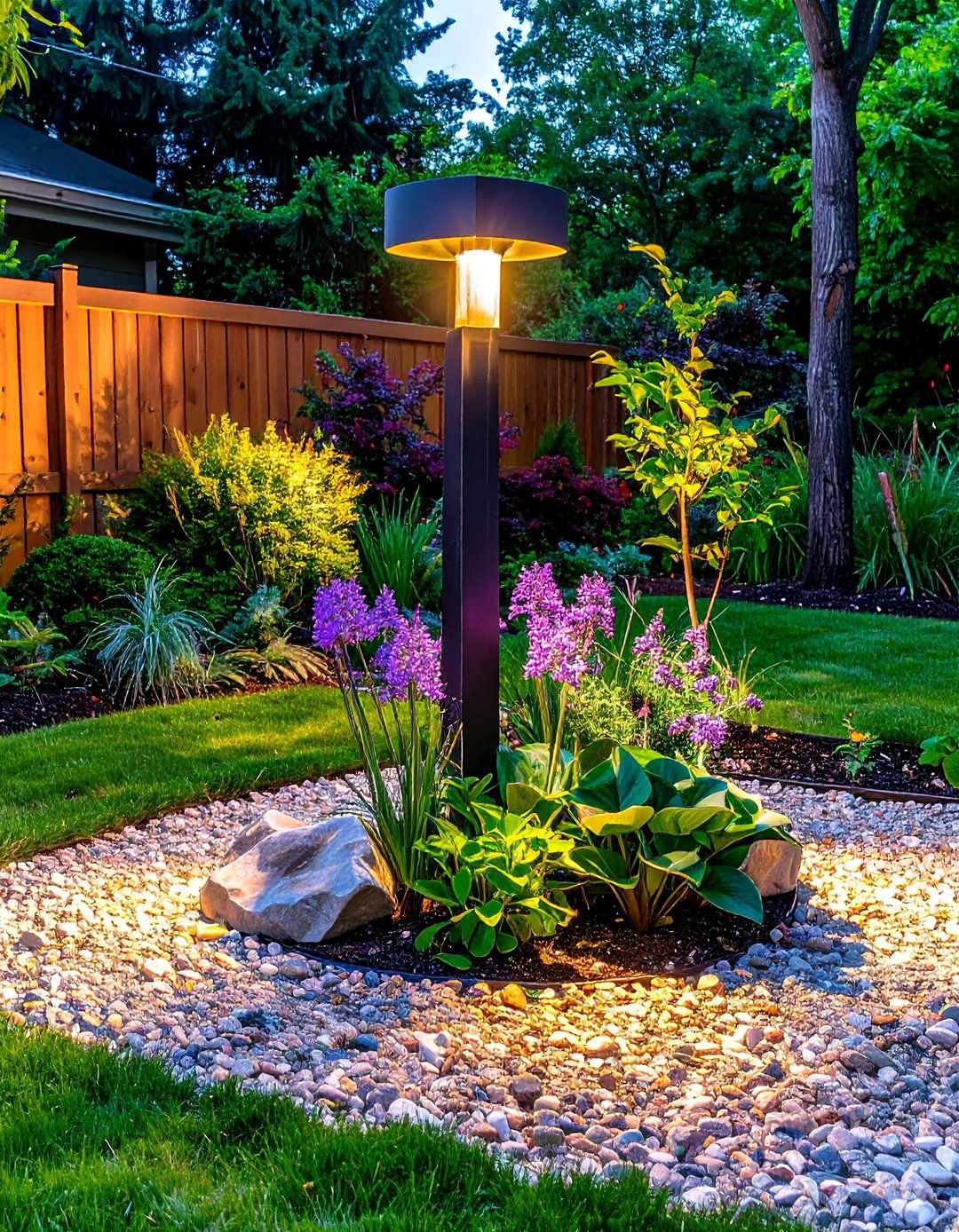 Sculptural Feature Garden Lighting - 20 Garden Lighting Ideas