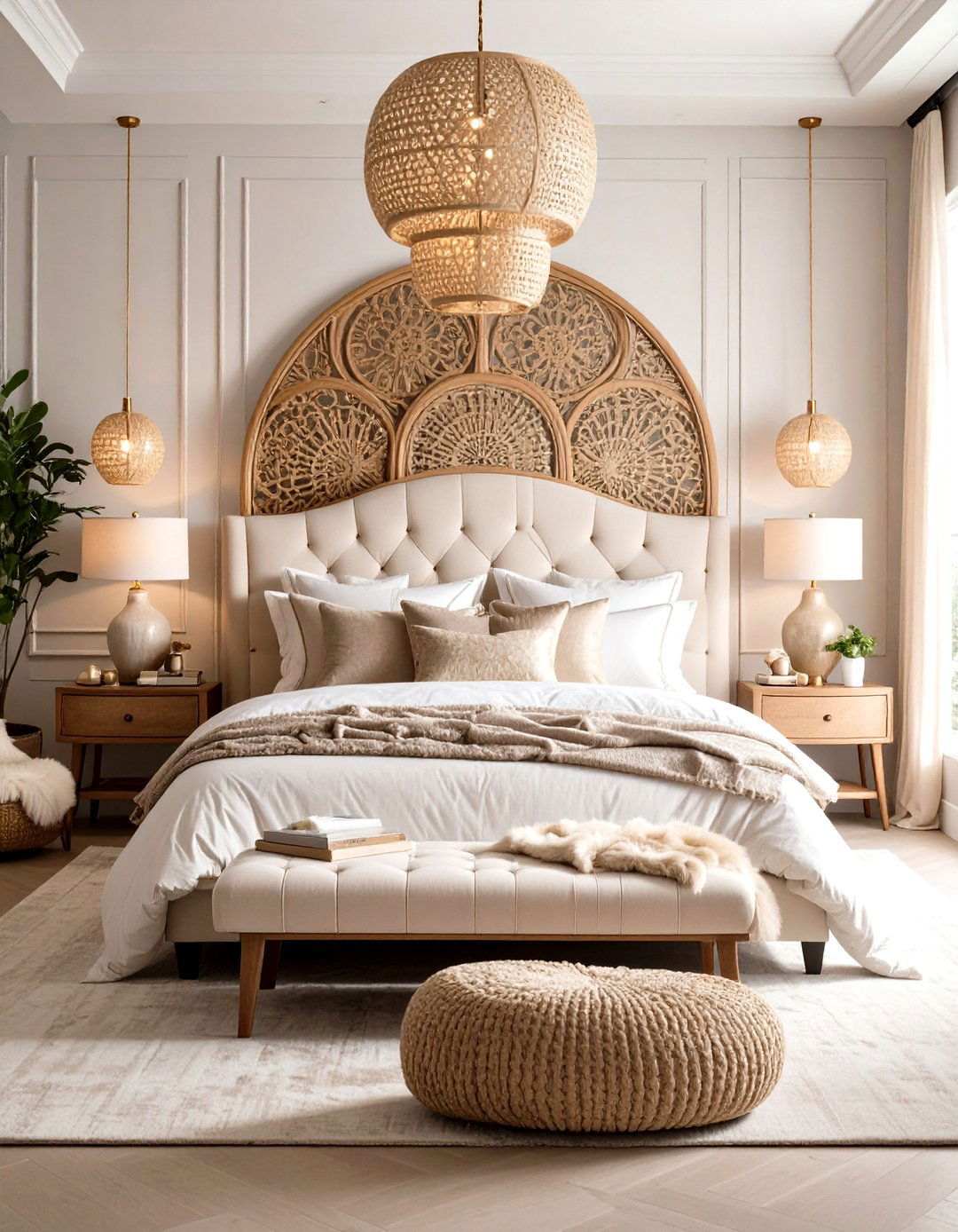 Sculptural Headboards That Steal the Show - 20 Dreamy Bedroom Design Ideas