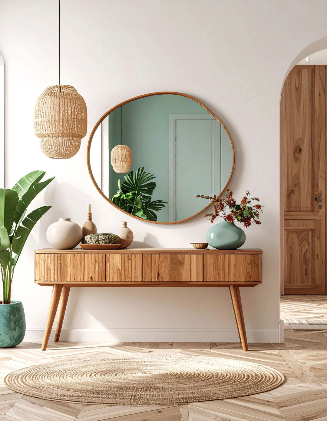 Sculptural Irregular Hallway Mirror - 20 hallway mirror ideas
