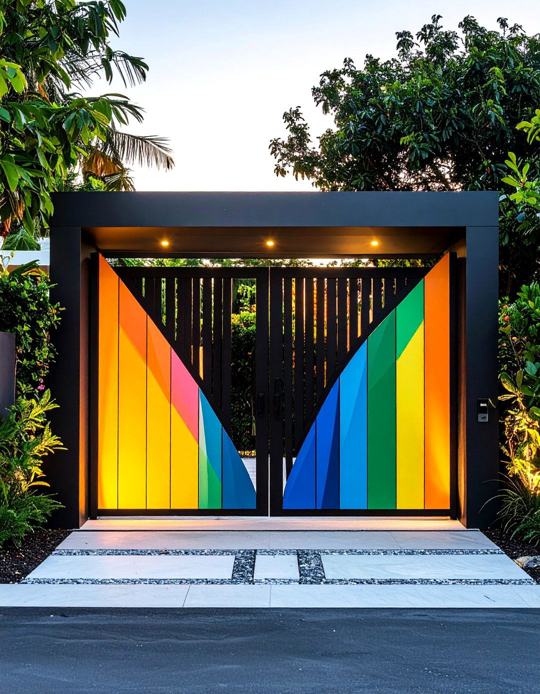Sculptural Kinetic Front Gate Showpiece - 20 Front Gate Ideas