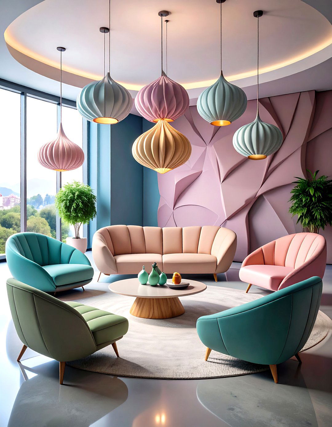 Sculptural Modern Luxury Living Room - 20 Luxury Living Room Ideas