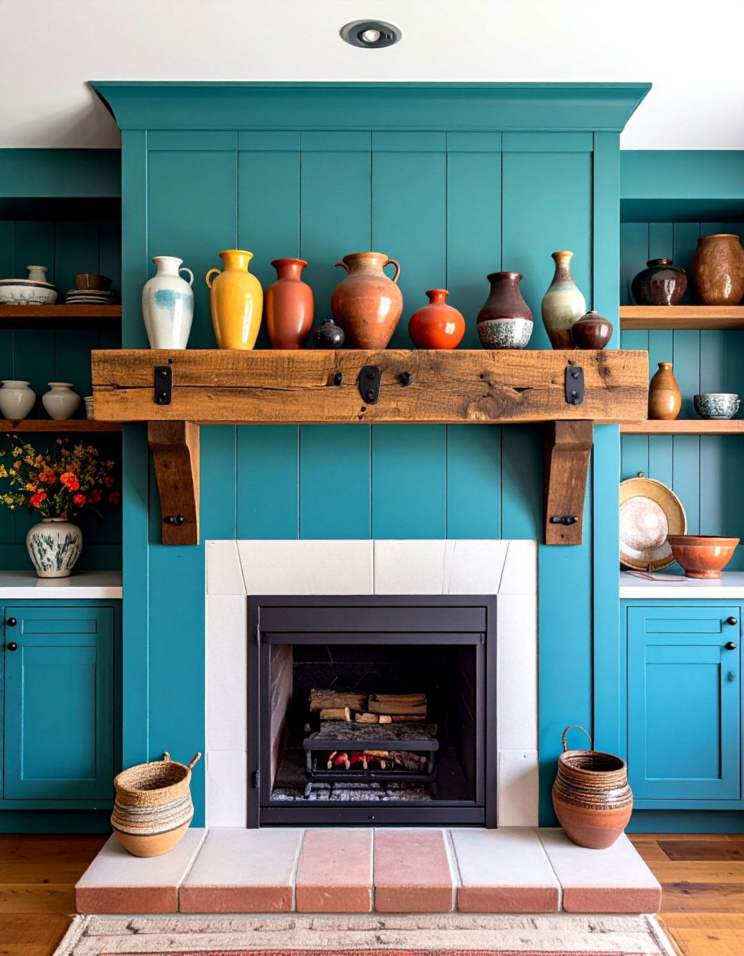 Sculptural Objects Crowning the Fireplace - 20 Fireplace Decor Ideas