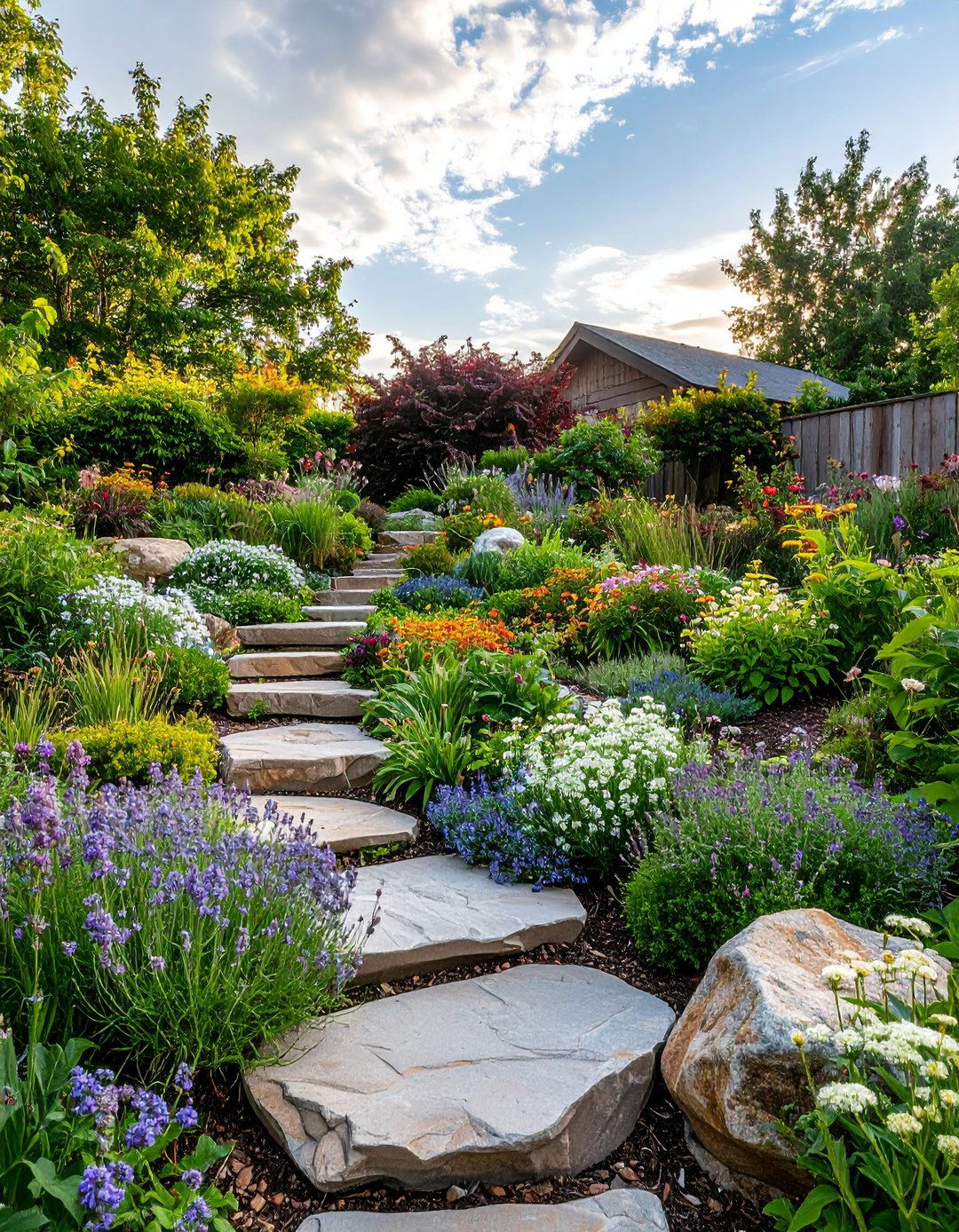Sculptural Rock Garden to Celebrate the Backyard Grade - 20 Down Sloped Backyard Ideas