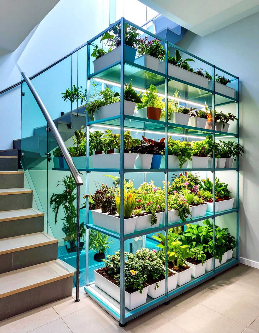 Sculpture or Plant Display - 20 Under Stair Storage Ideas